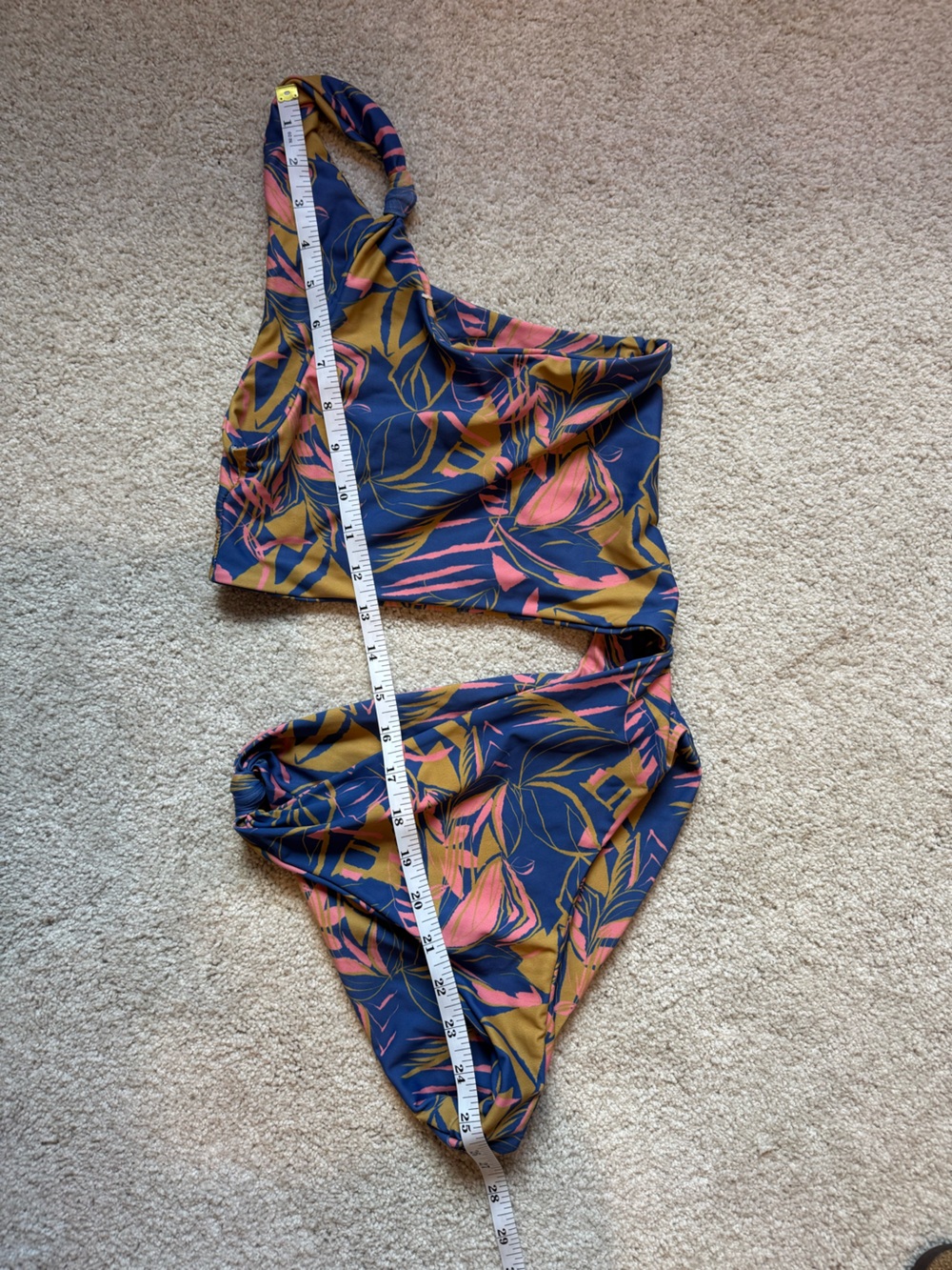 Skatie Nicole One-Shoulder cutout one-piece in Anguilla print - Picture 4 of 5